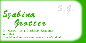 szabina grotter business card
